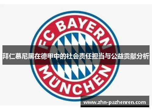 拜仁慕尼黑在德甲中的社会责任担当与公益贡献分析